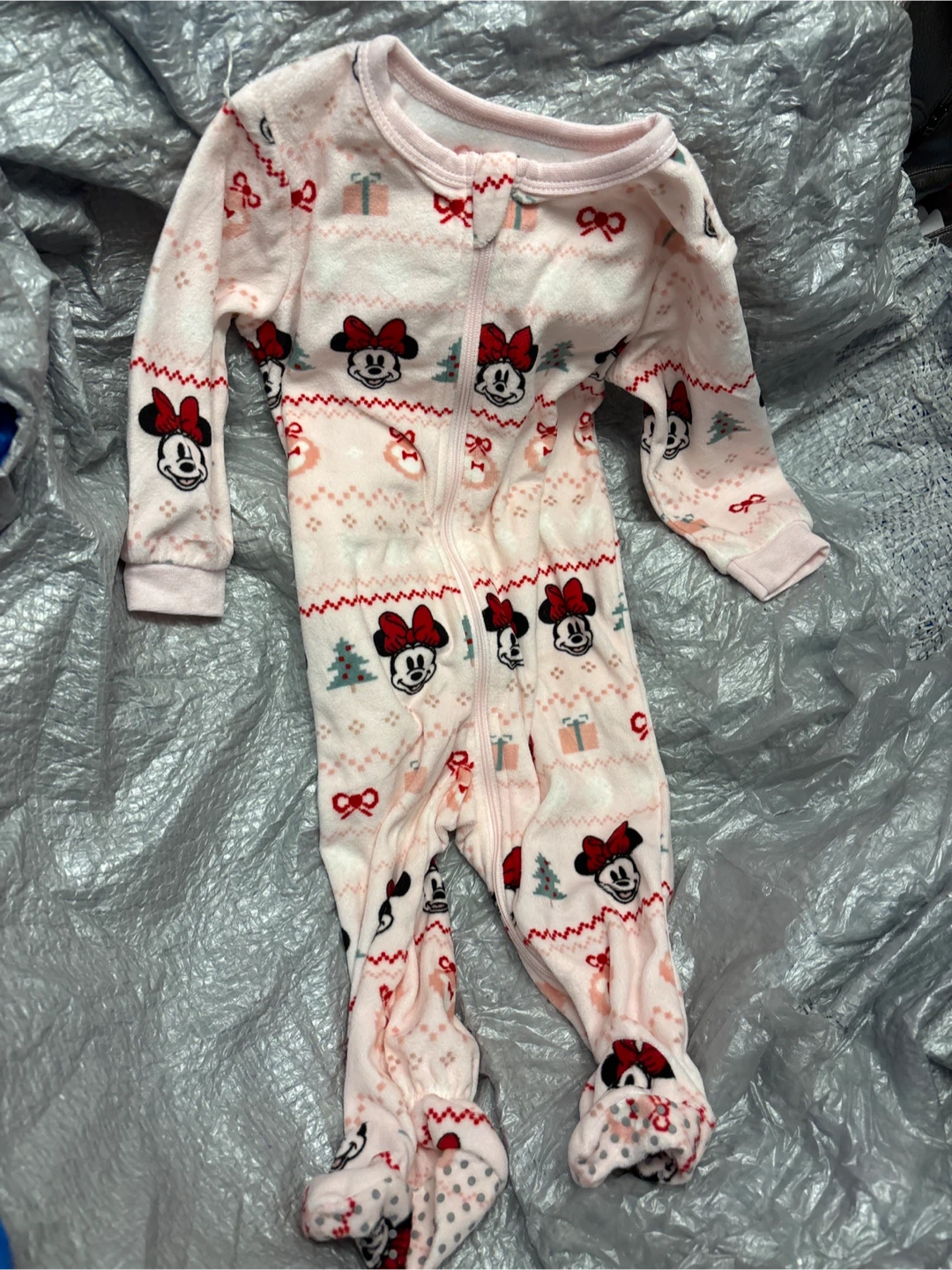 Disney Baby Minnie Mouse Sleepers (9 Months) - Red & Pink - photo 3