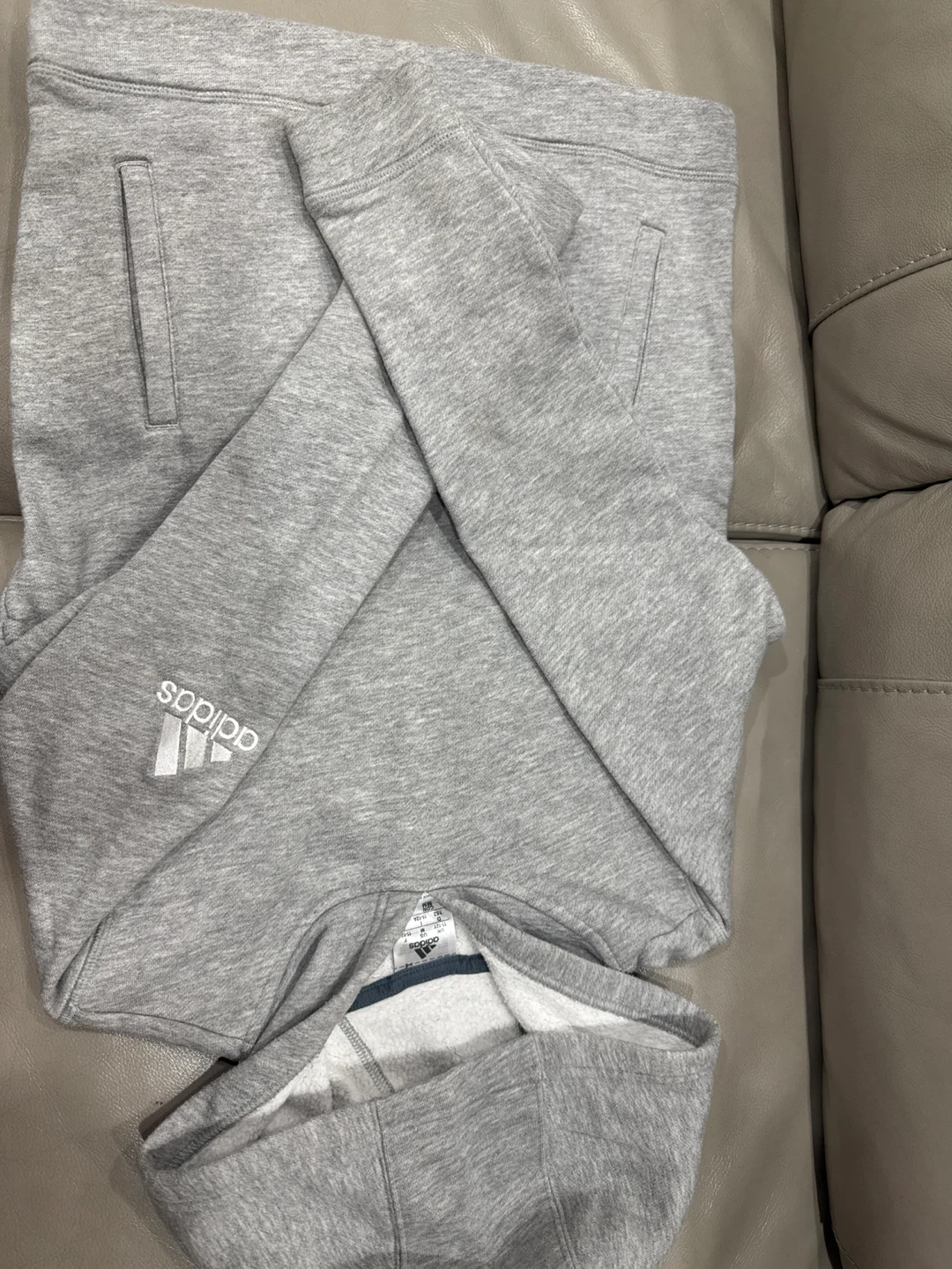 Kids Adidas Grey Hoodie size 10 - photo 2