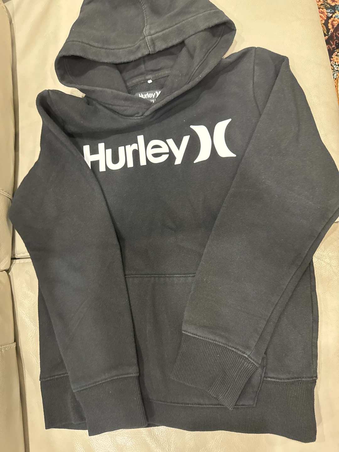 Hurley kids Black Hoodie Size 10/12
