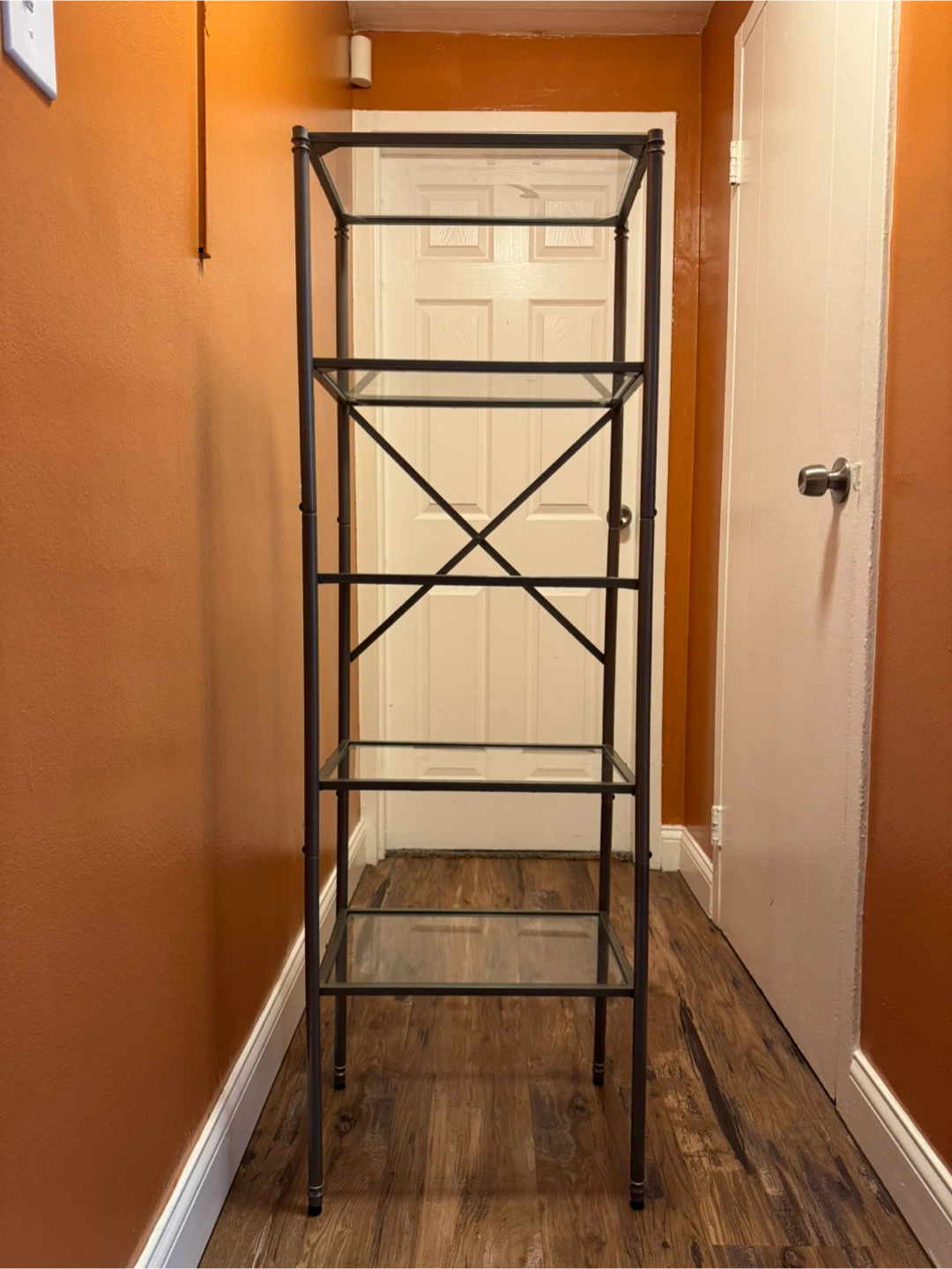 Metal and Glass 5-Shelf Display Shelf - photo 3