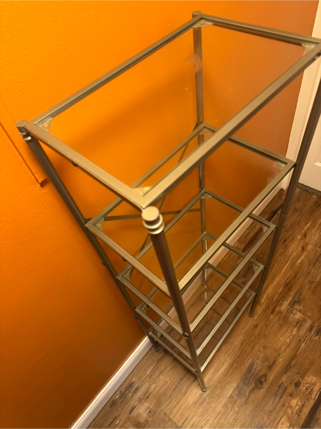 Metal and Glass 5-Shelf Display Shelf - photo 4