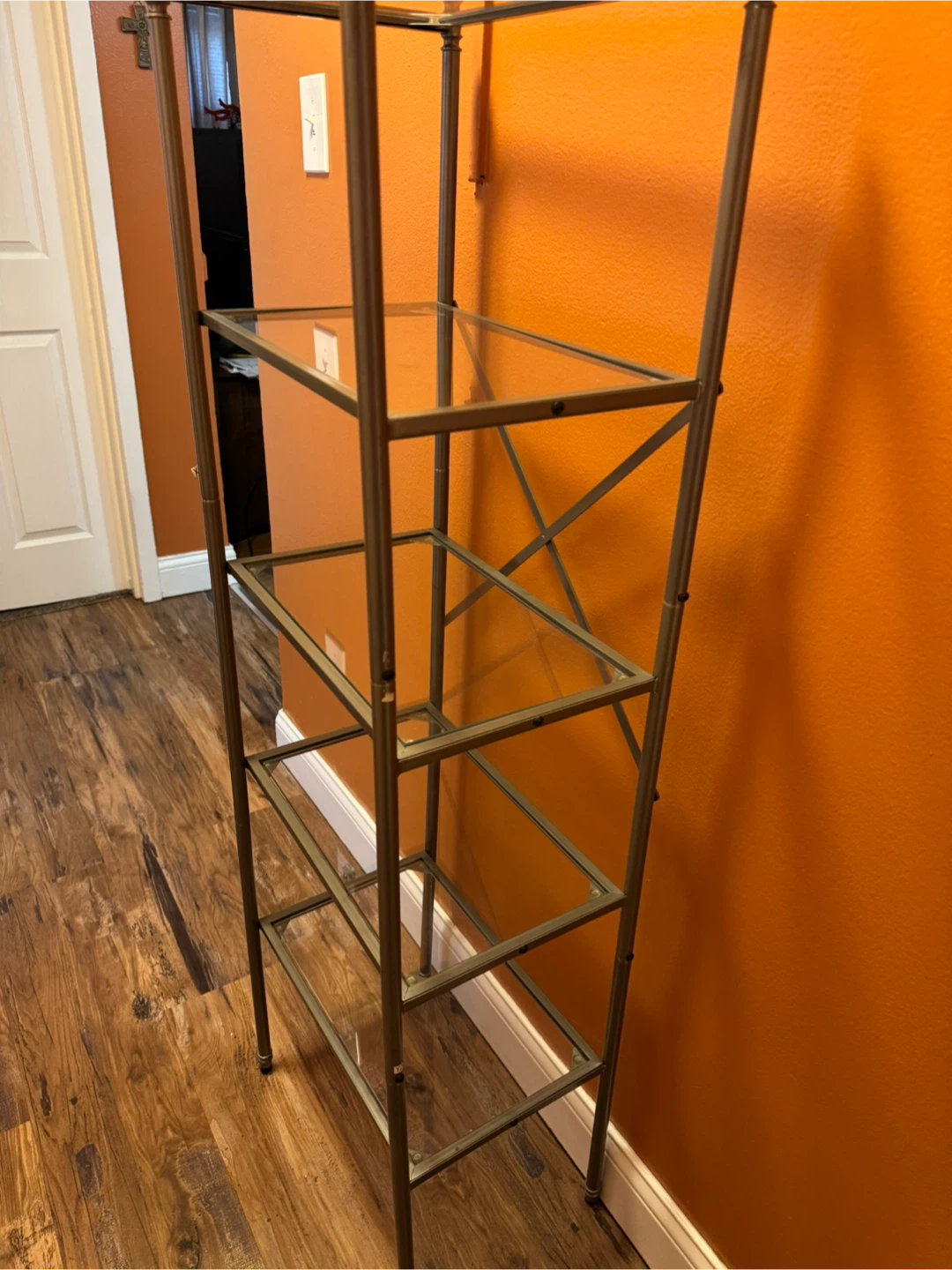 Metal and Glass 5-Shelf Display Shelf - photo 2