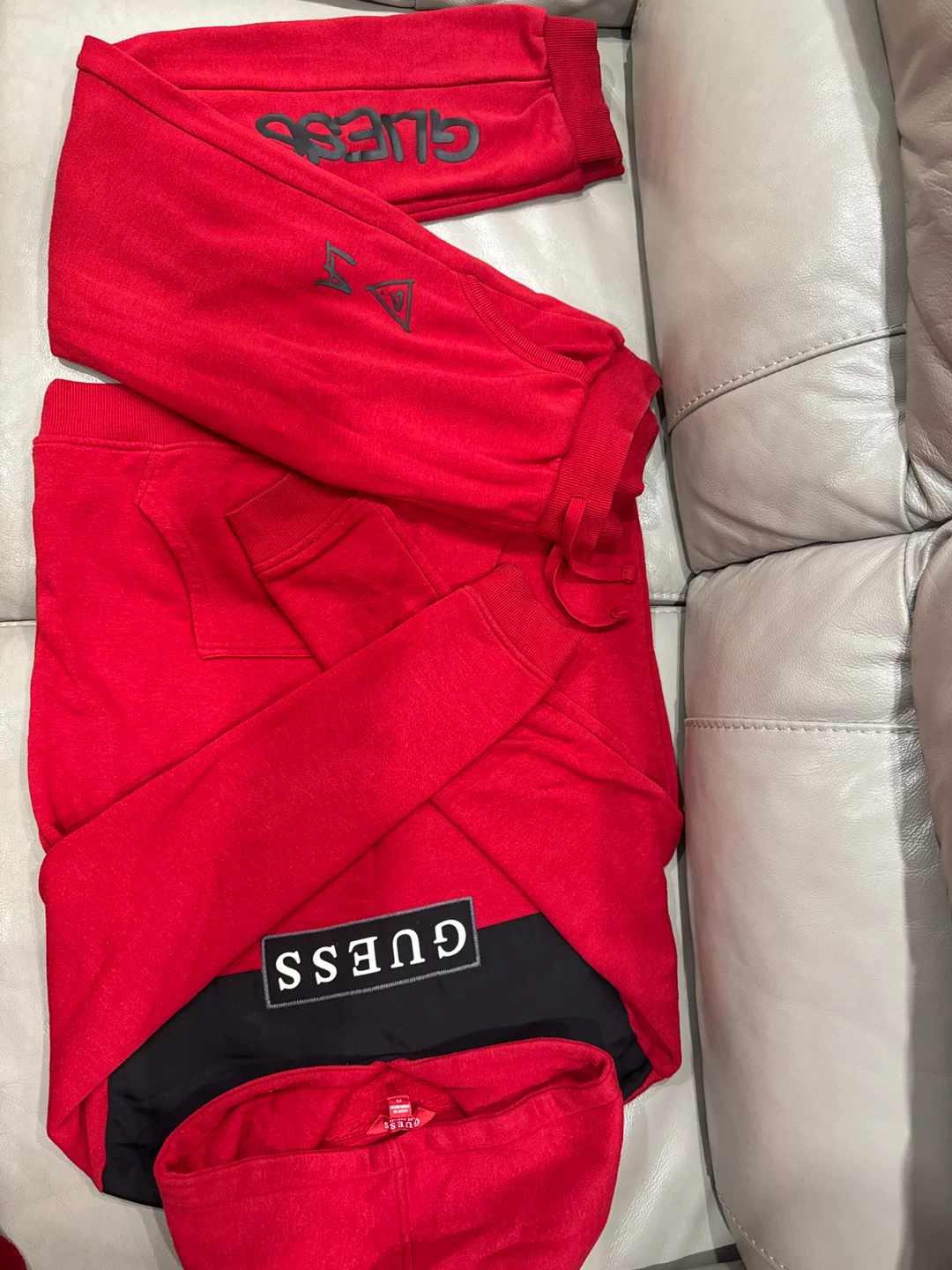 Guess Red Hoodie and Sweatpants Set - photo 2