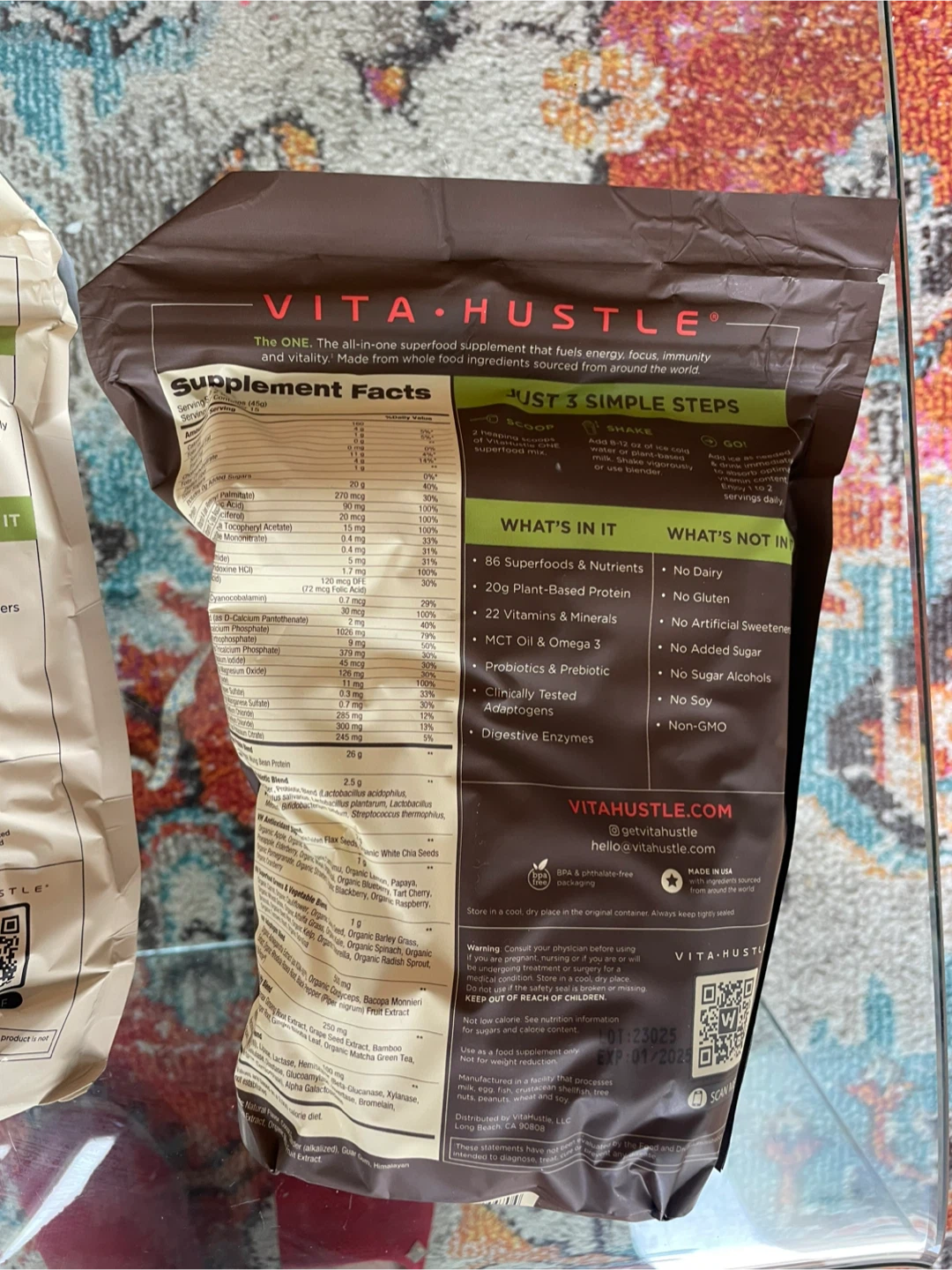 Vita Hustle ONE Superfood Blend - Vanilla Bean & Dark Cacao - photo 3