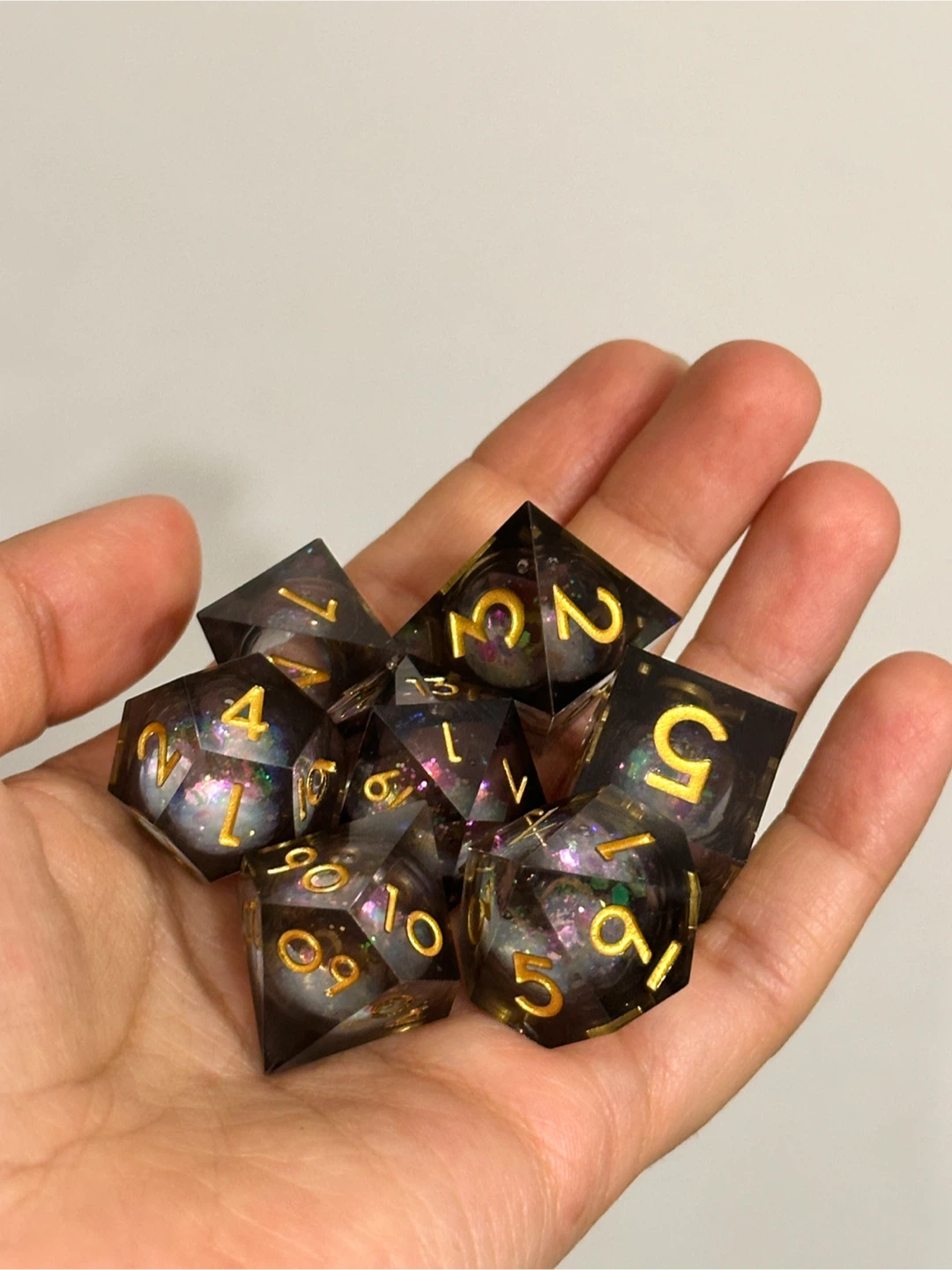 🆕 Liquid Core Dice Set x7 - Black