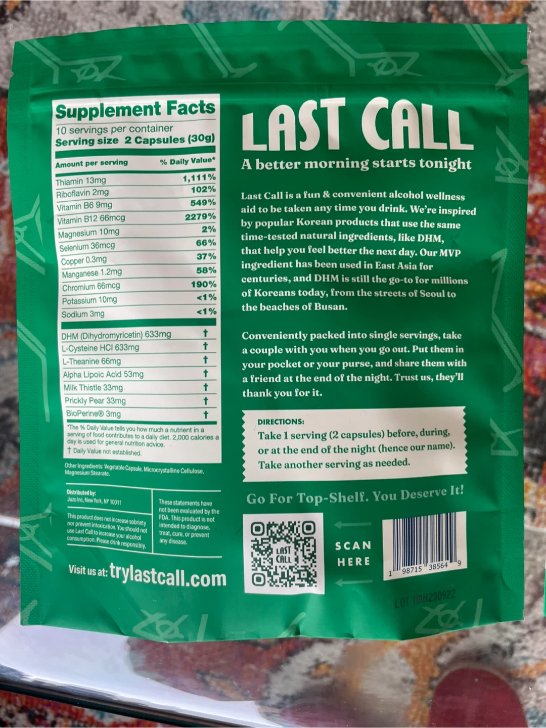 Last Call After Alcohol Wellness Dietary Supplement - photo 2
