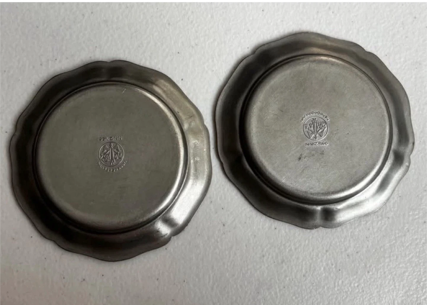 Set of 2 Vintage Pewter Coasters - photo 2
