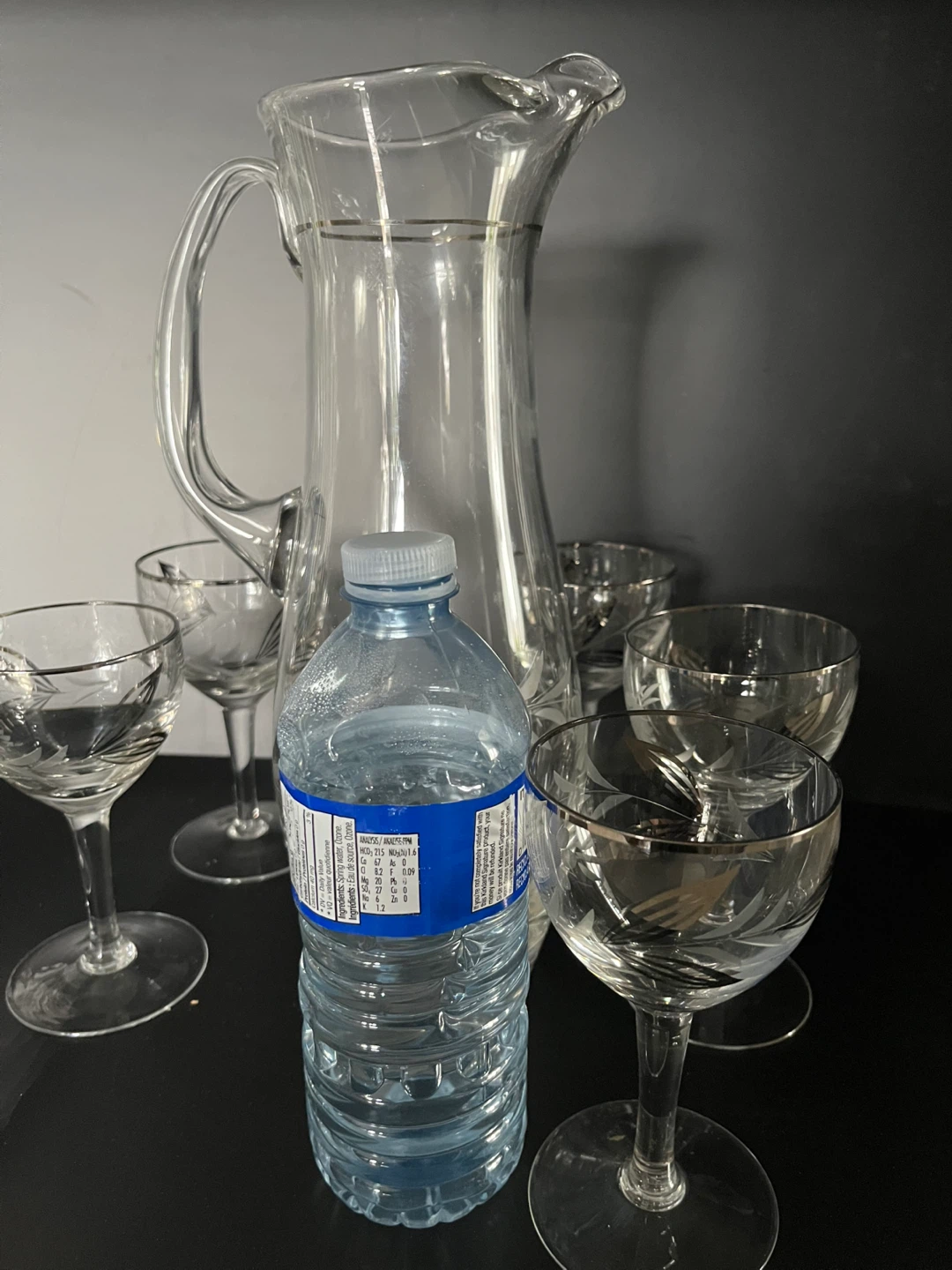 Vintage Glass Pitcher and 6 matching glasses - photo 2