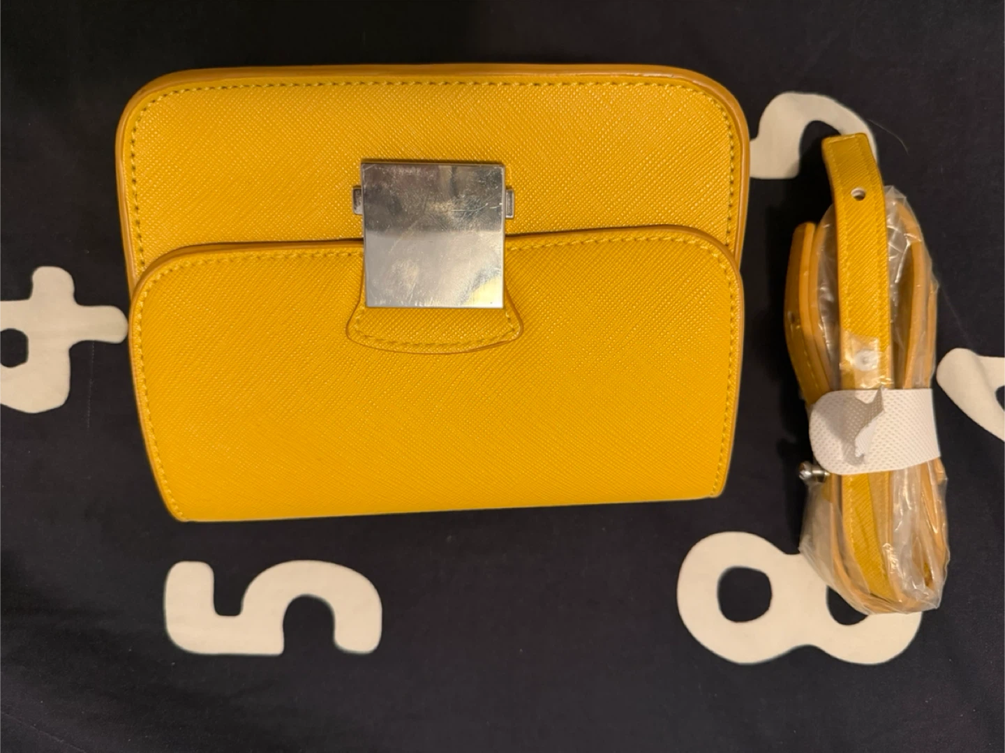 Zara Yellow Crossbody Bag with Adjustable Strap