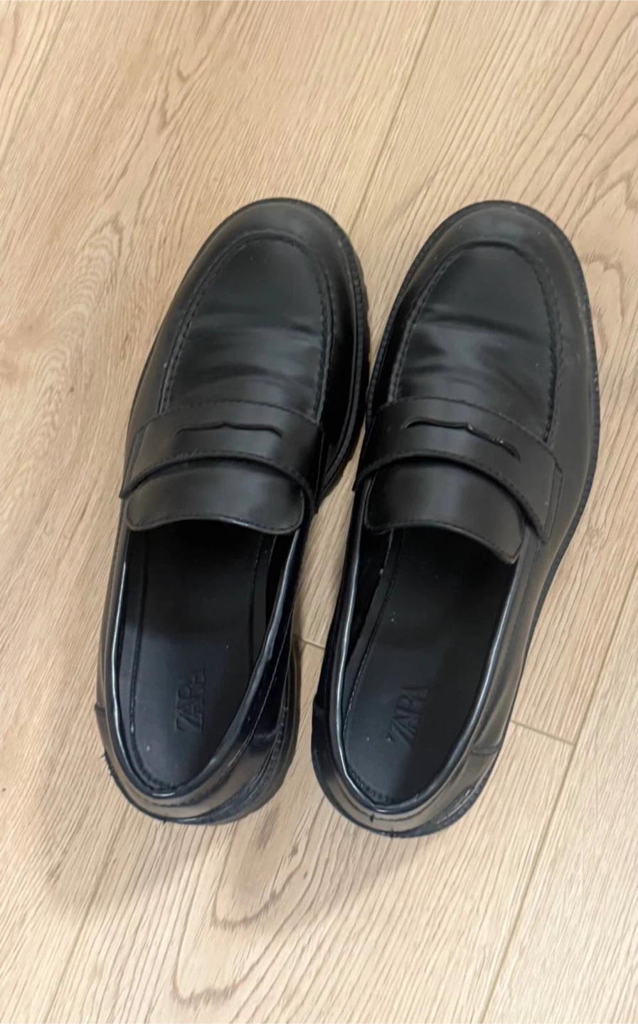 ZARA Black Loafer Shoes - Size EUR 44