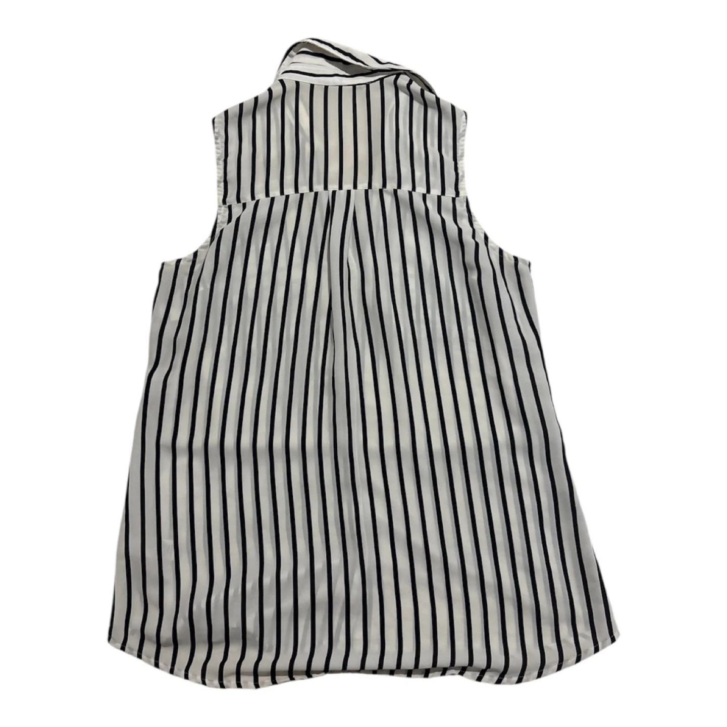 EXPRESS Striped Sleeveless Button-Up Shirt - photo 2