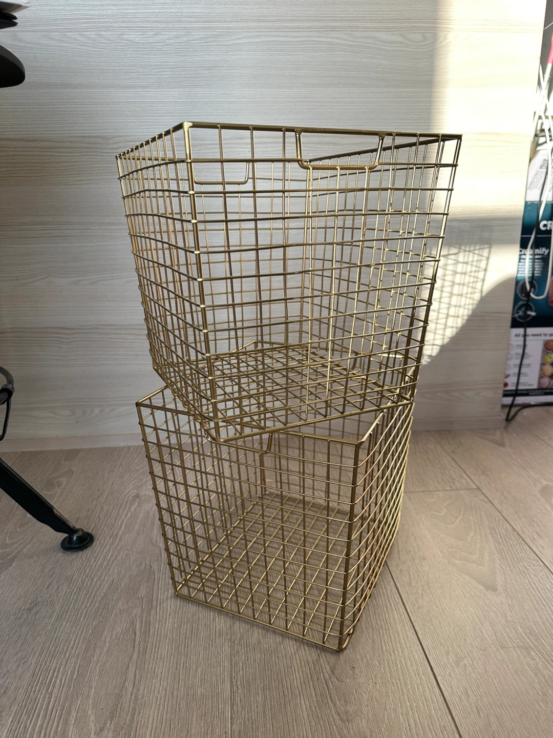 NEW Gold Wire Storage Basket x 2 - photo 4