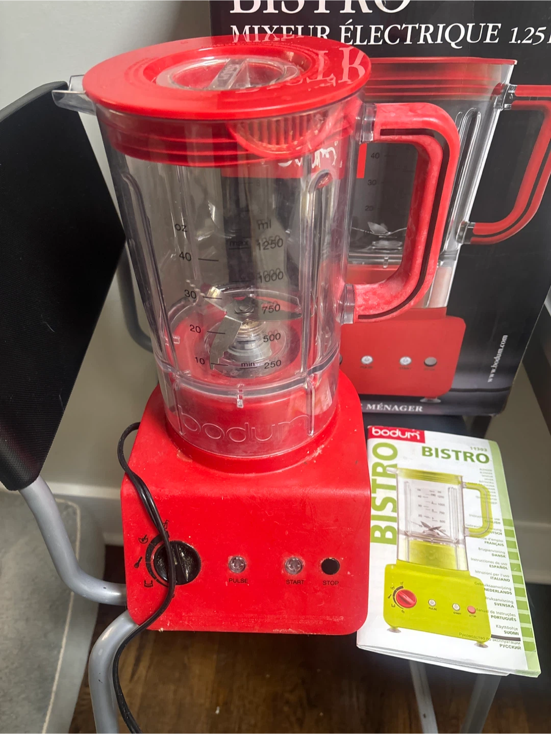 Bodum Bistro Red Electric Blender 1.25 L - photo 2