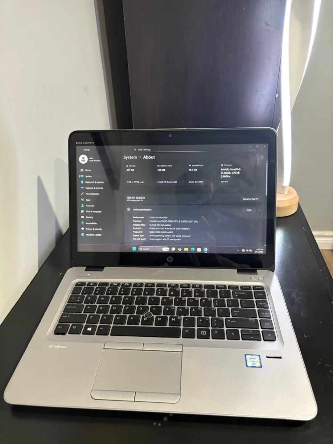Hp Elitebook SCREEN TOUCH 840 G3 intel core i7 laptop