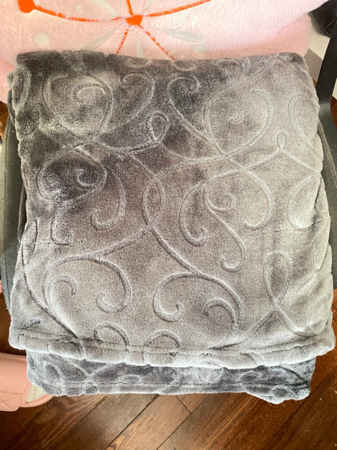 Life Comfort Grey Embossed Throw Blanket