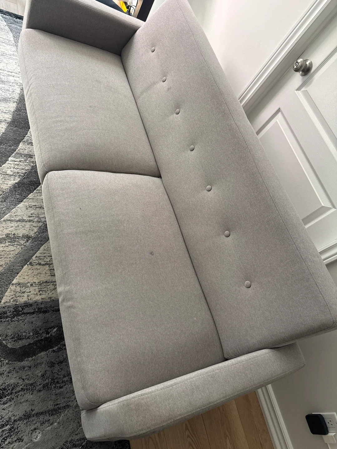 Grey 2-seater loveseat Fabric Sofa