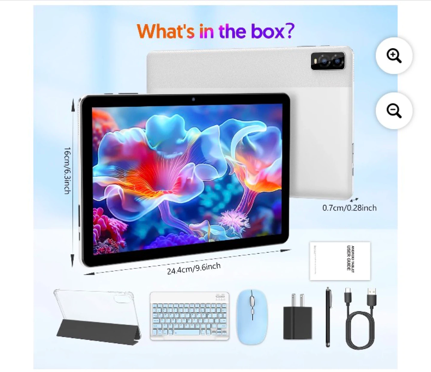 Android 14 Tablet with Keyboard, Mouse, and Case - photo 4
