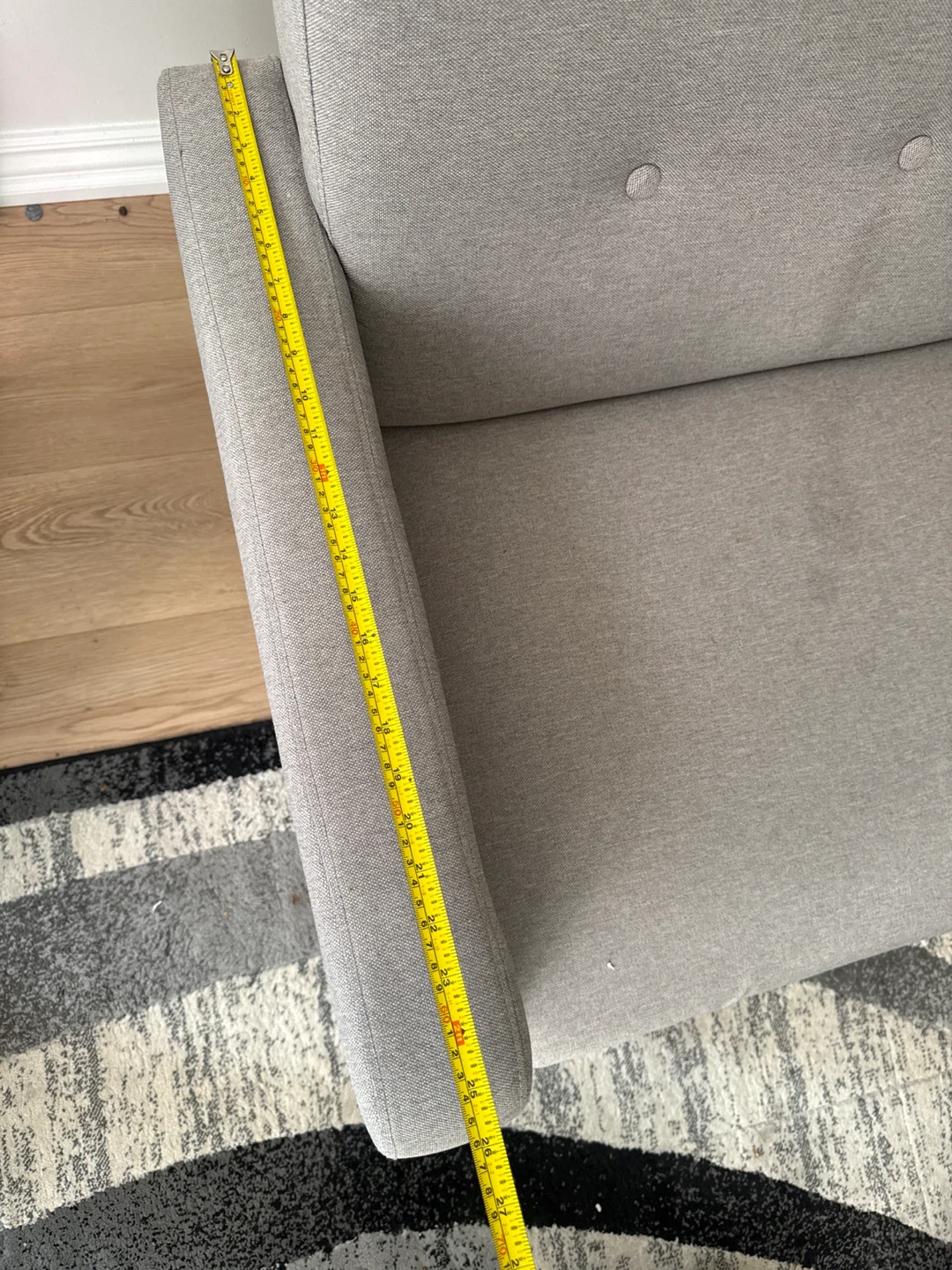 Grey 2-seater loveseat Fabric Sofa - photo 2
