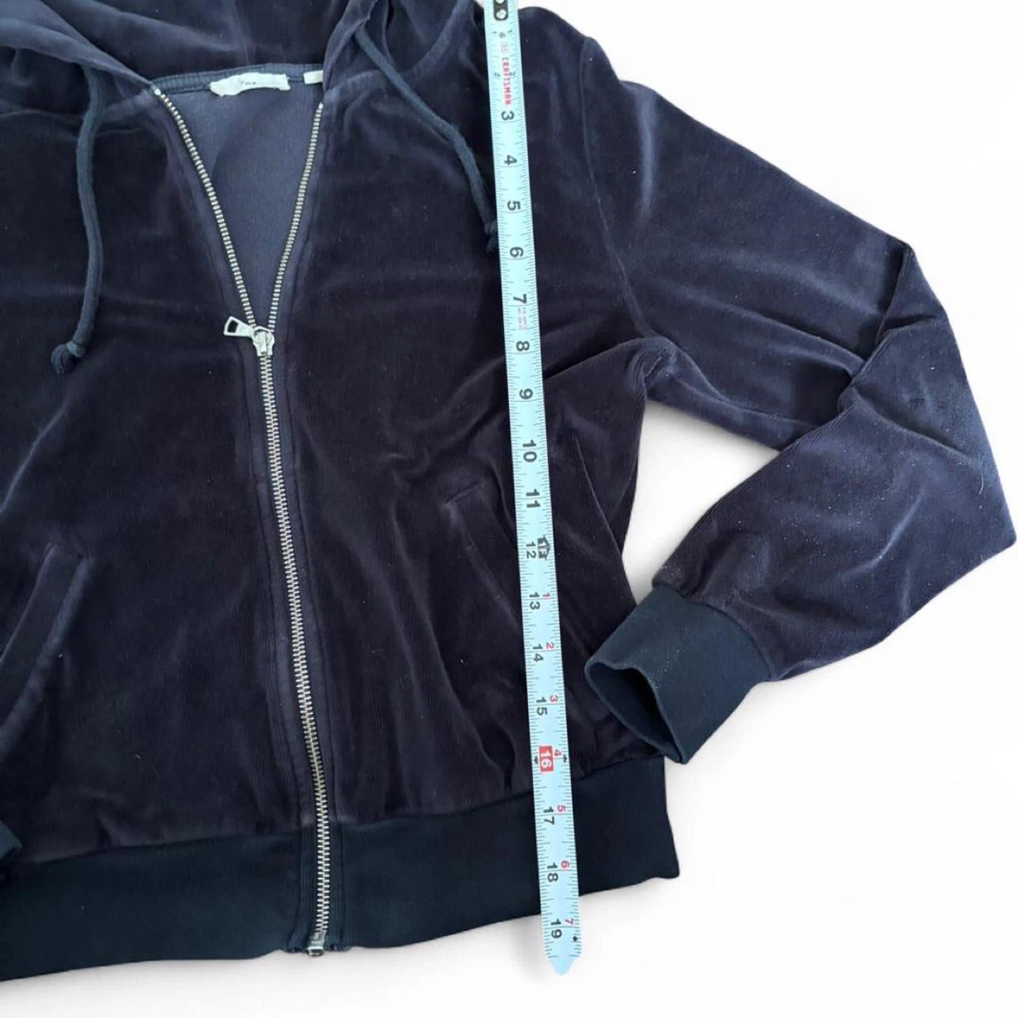 TNA velour zip cropped hoodie - photo 3