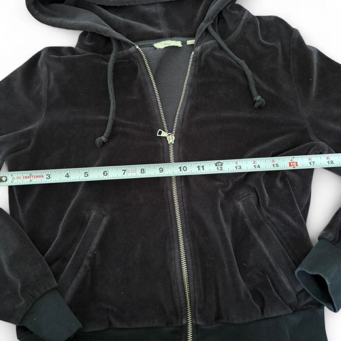 TNA velour zip cropped hoodie - photo 2