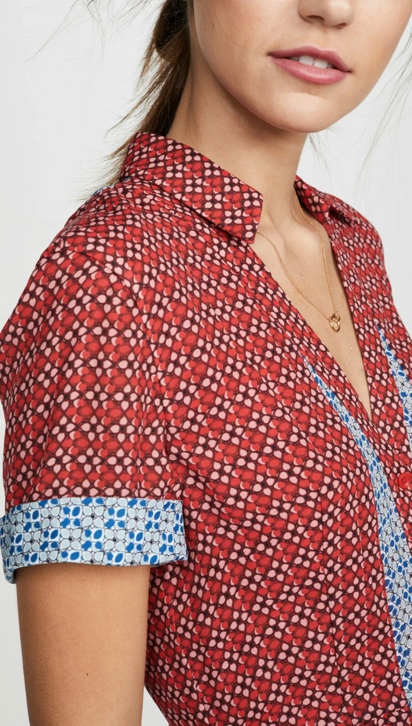 ALICE + OLIVIA ABELIA BUTTON DOWN SHIRT DRESS - photo 4
