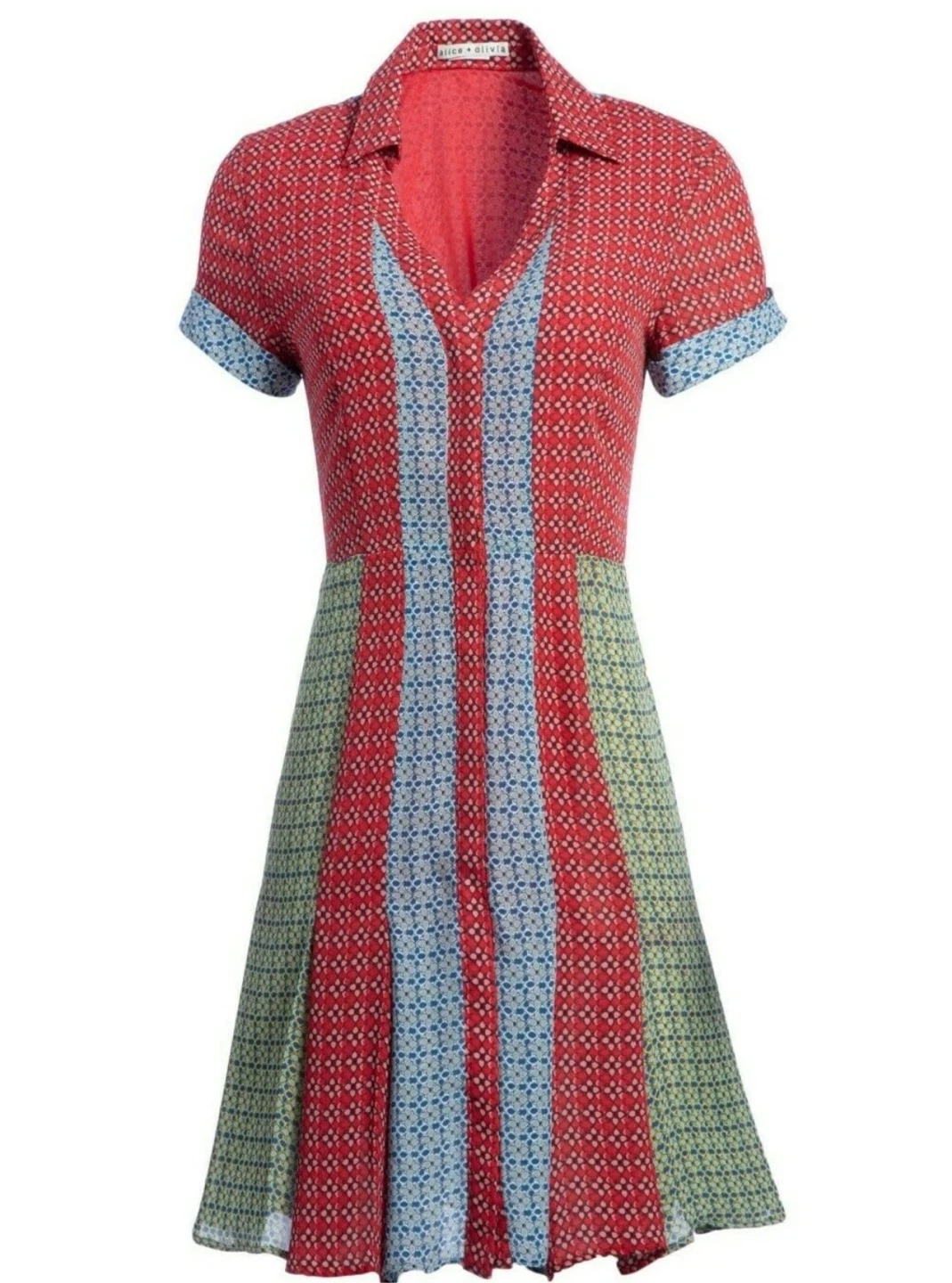 ALICE + OLIVIA ABELIA BUTTON DOWN SHIRT DRESS - photo 5