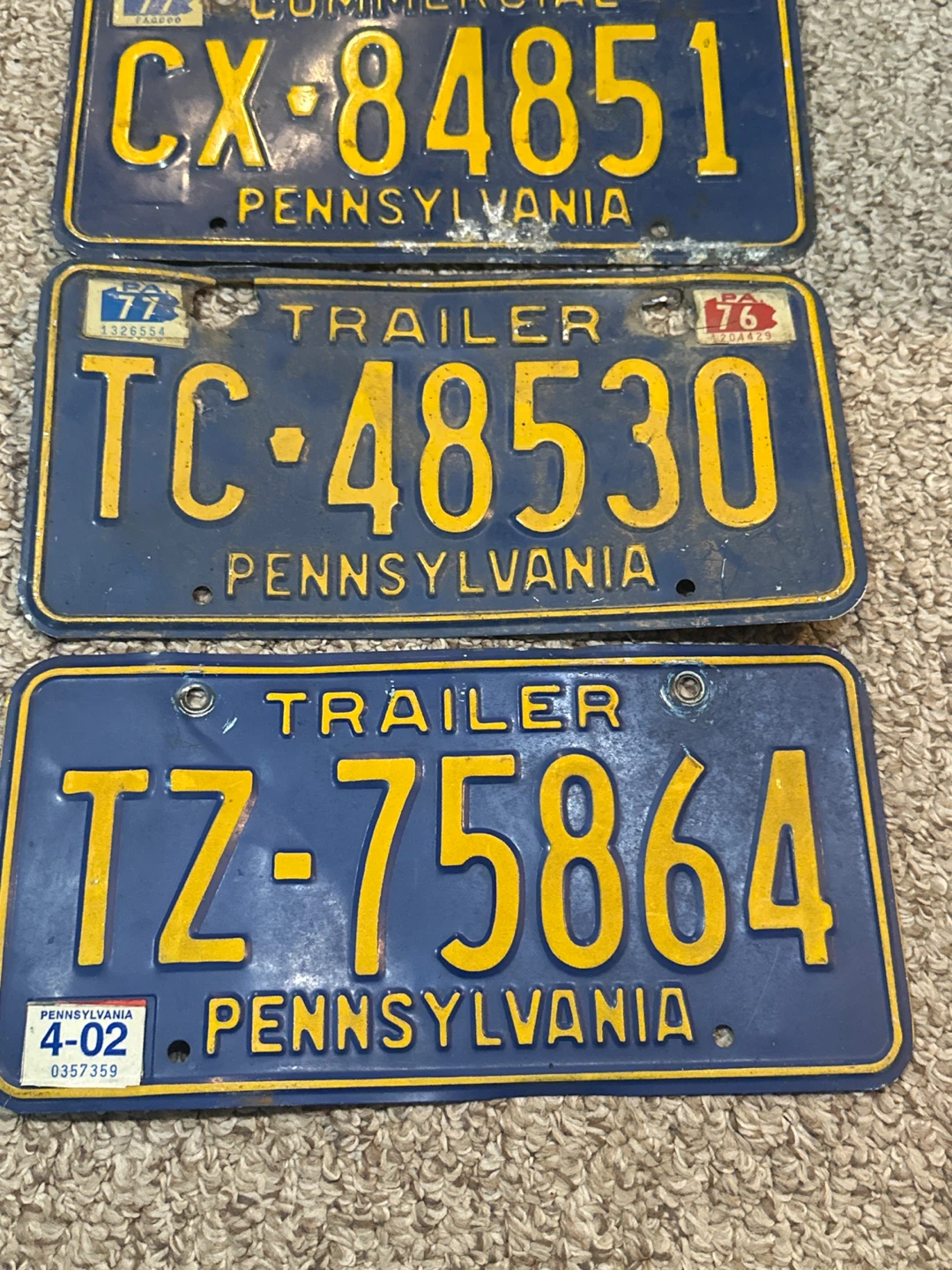 Pennsylvania License Plates - 4 Plates - photo 3
