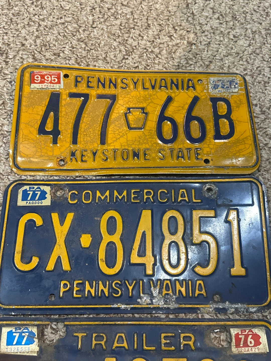 Pennsylvania License Plates - 4 Plates - photo 2
