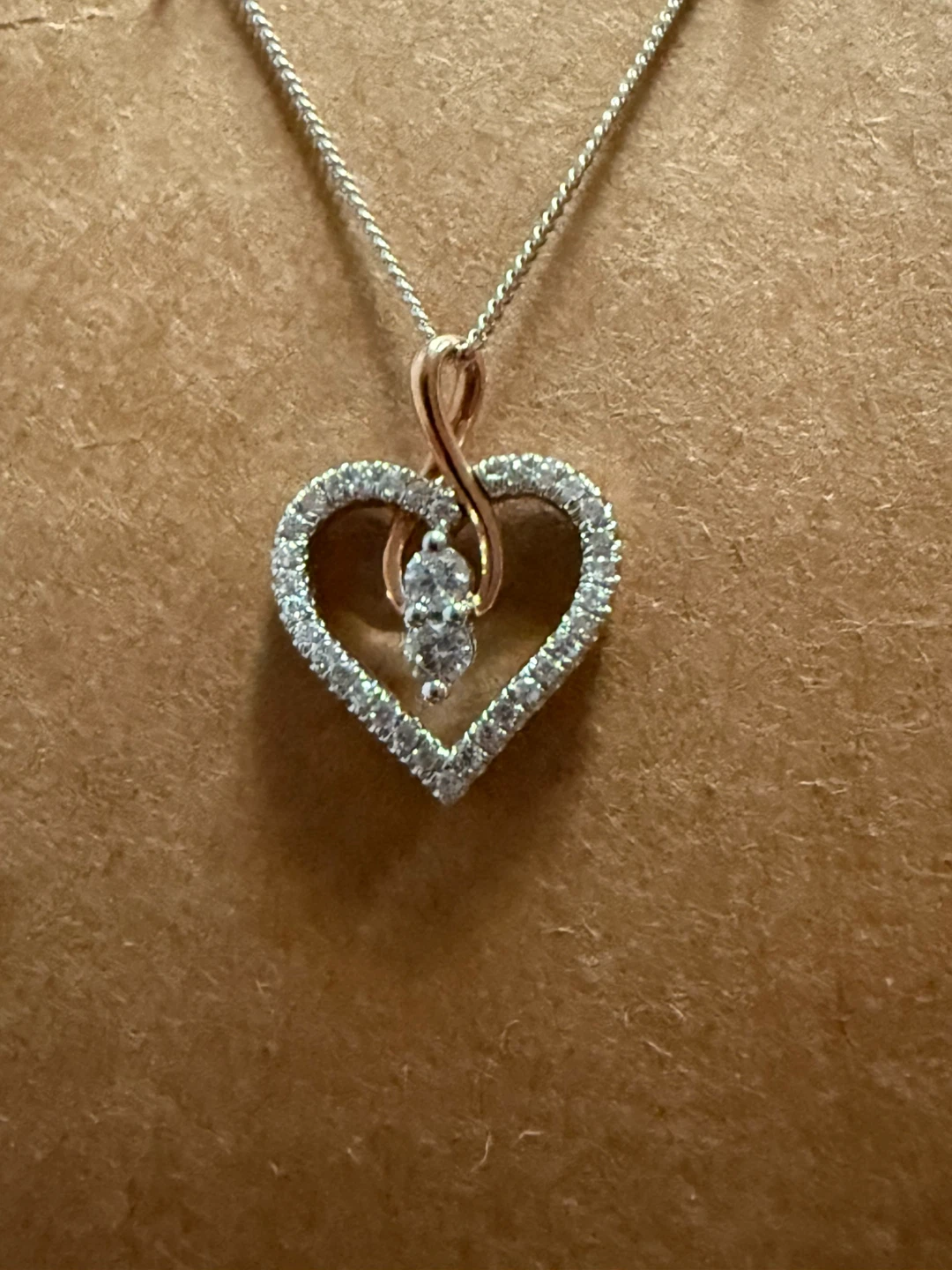 Ever Us 14K Diamond Heart Necklace - photo 4