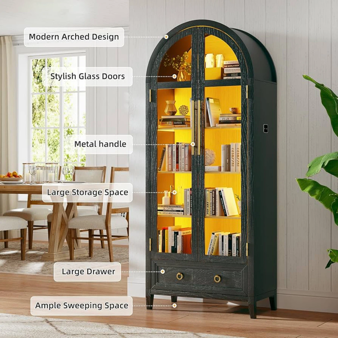 Arch Display Cabinet with Light - photo 4