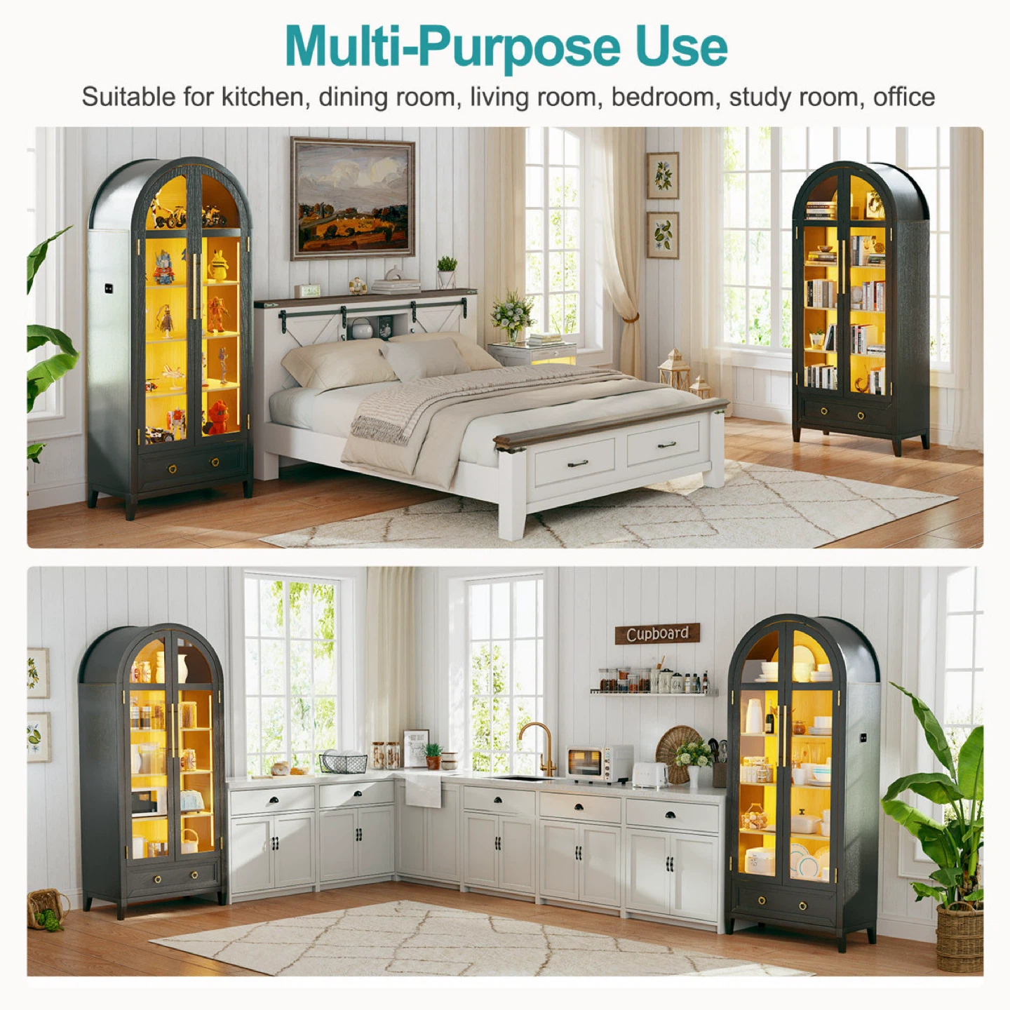 Arch Display Cabinet with Light - photo 2