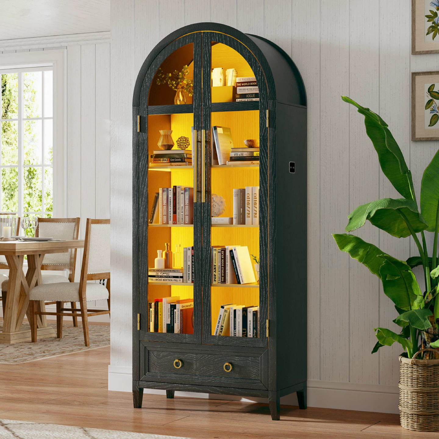 Arch Display Cabinet with Light