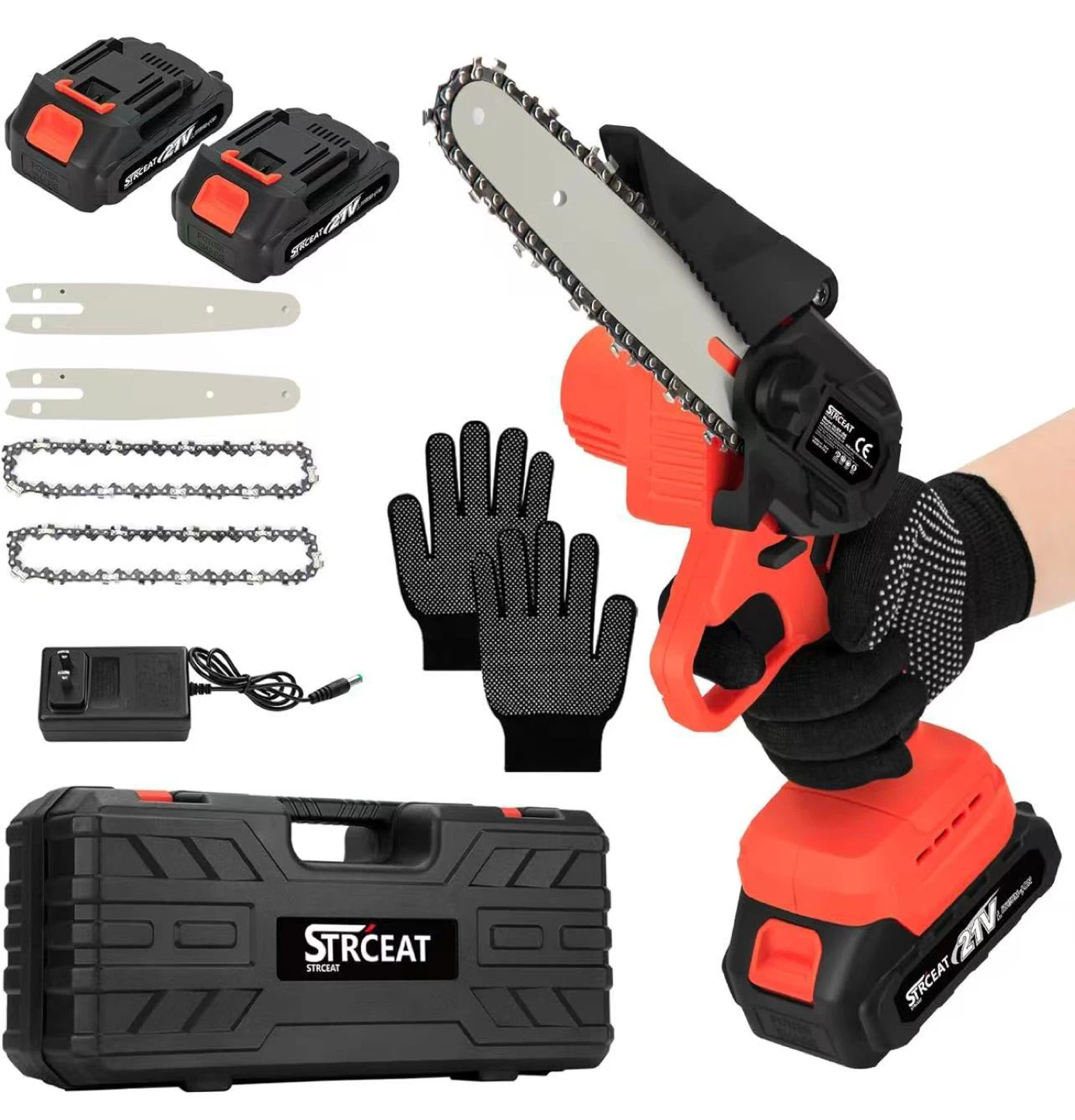 Cordless Mini Chainsaw Kit with 2 Batteries