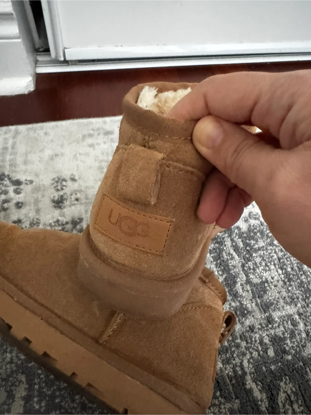 Ugg Brown Suede Sheepskin Boots - Size 36 - photo 3