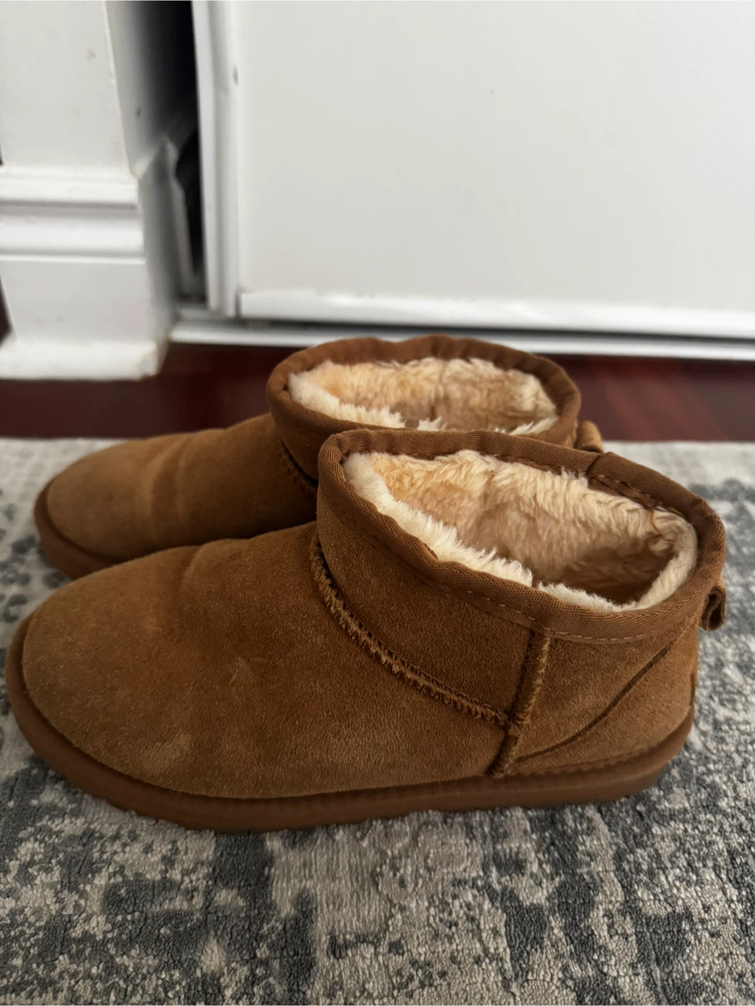 Ugg Brown Suede Sheepskin Boots - Size 36