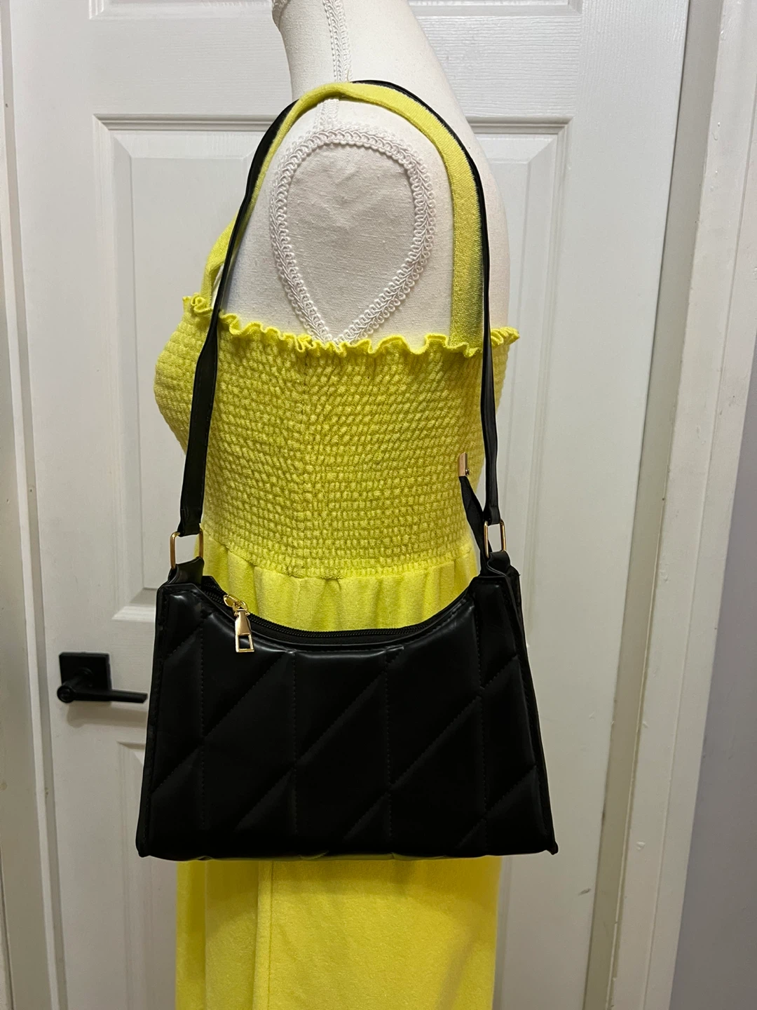 Black Quilted small Shoulder Bag