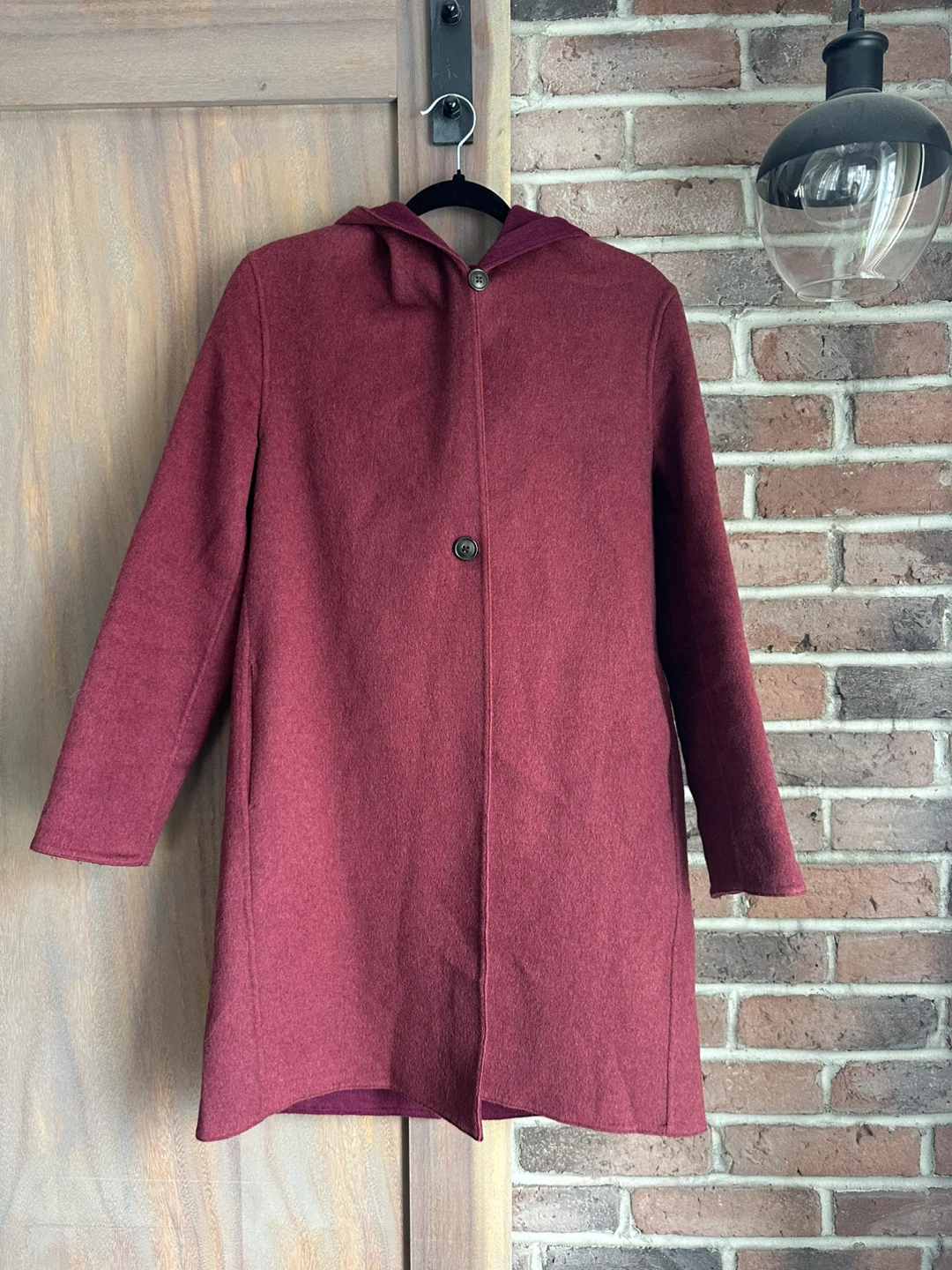 Women’s Uniqlo Hooded Wool Blend Coat XS
