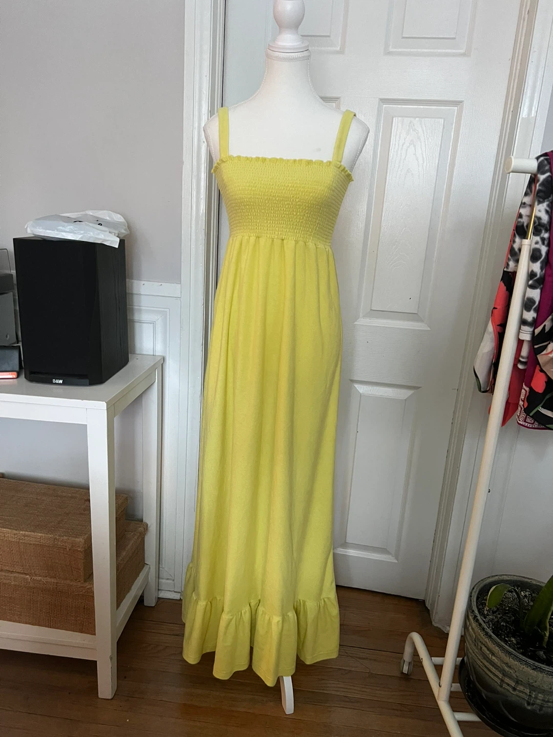 Yellow Smocked Maxi Dress