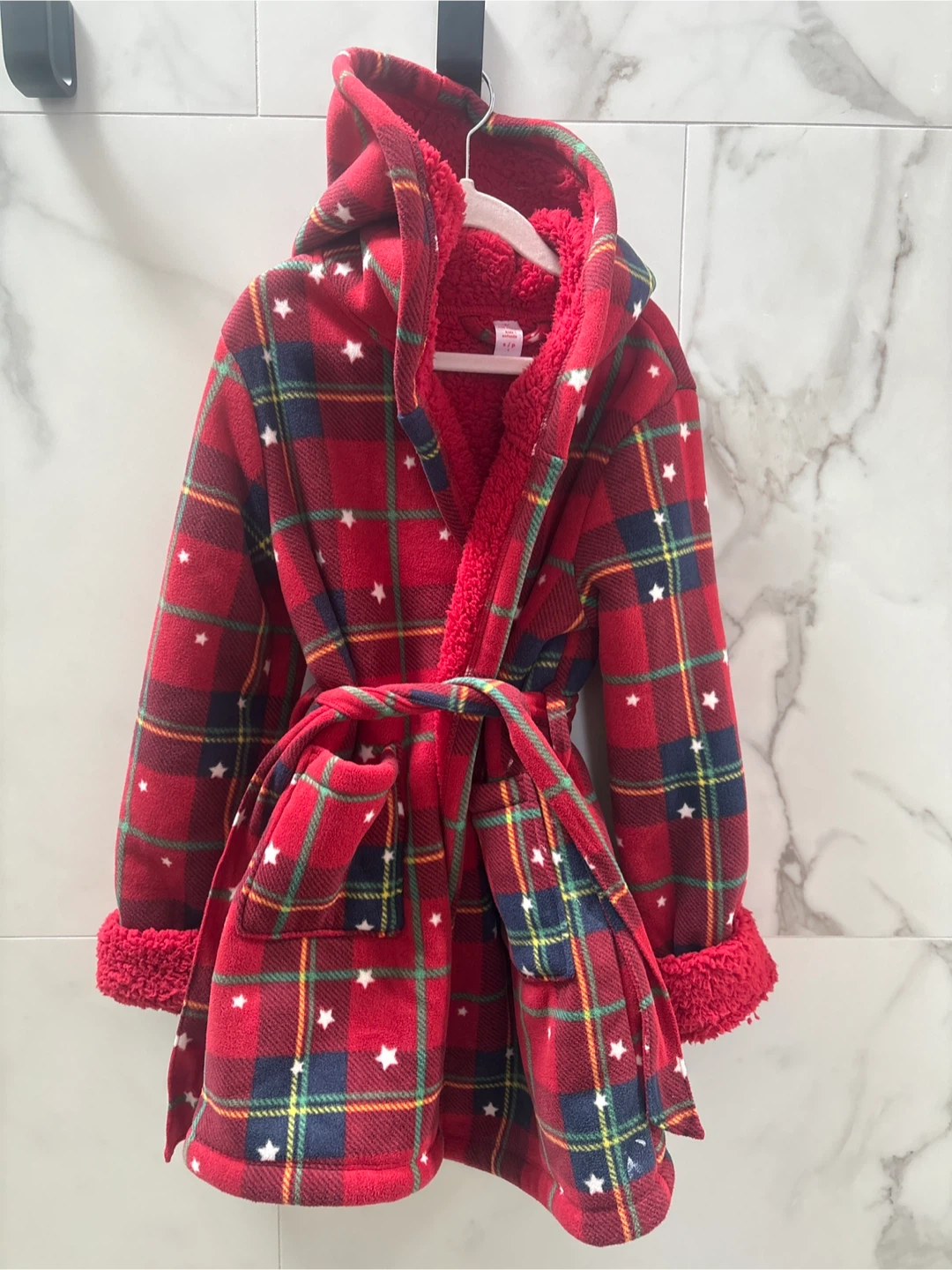 Kids Plaid Star Robe (6)