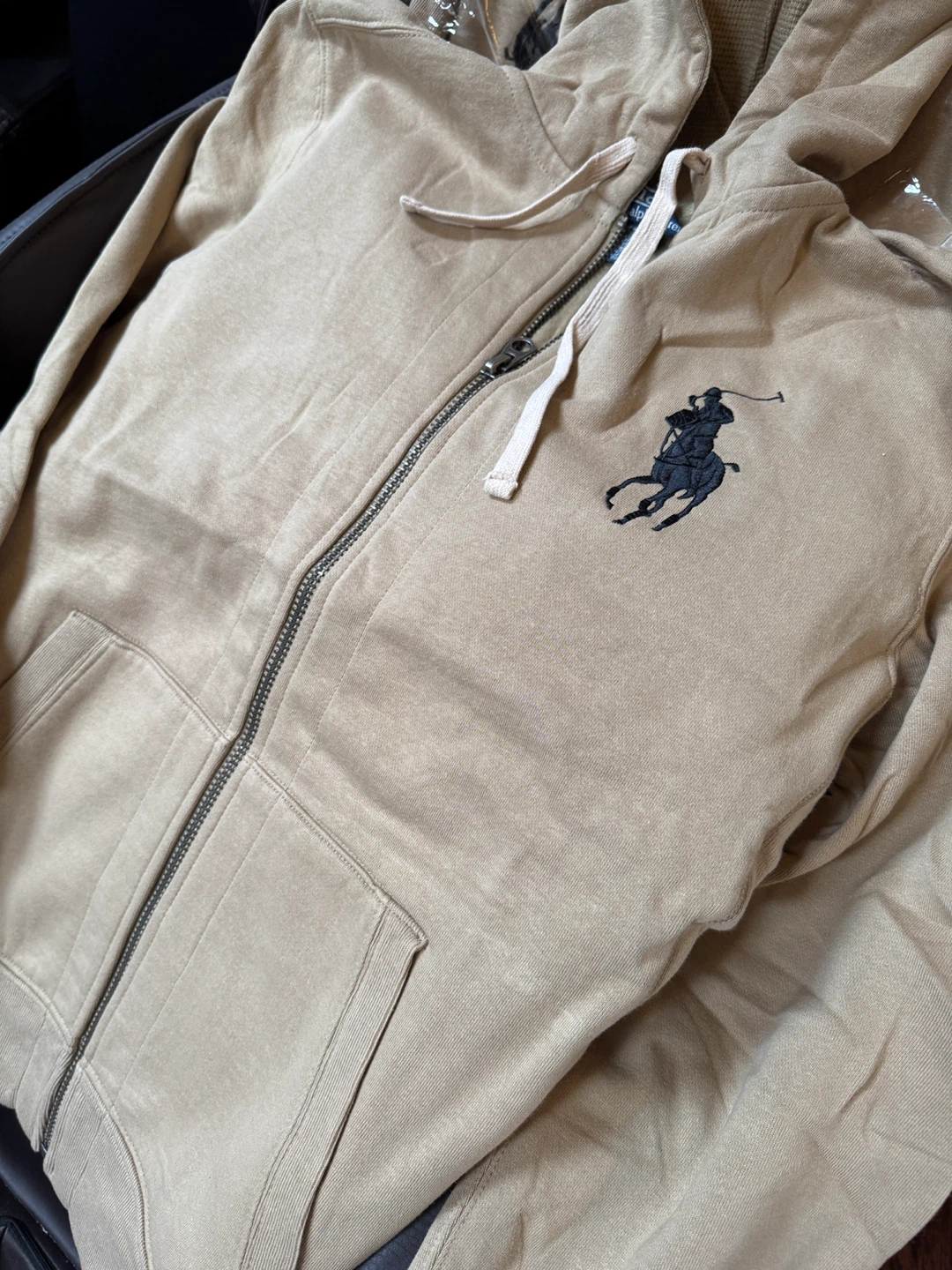 Polo Ralph Lauren Zip-Up Hoodie Tan XL - photo 2