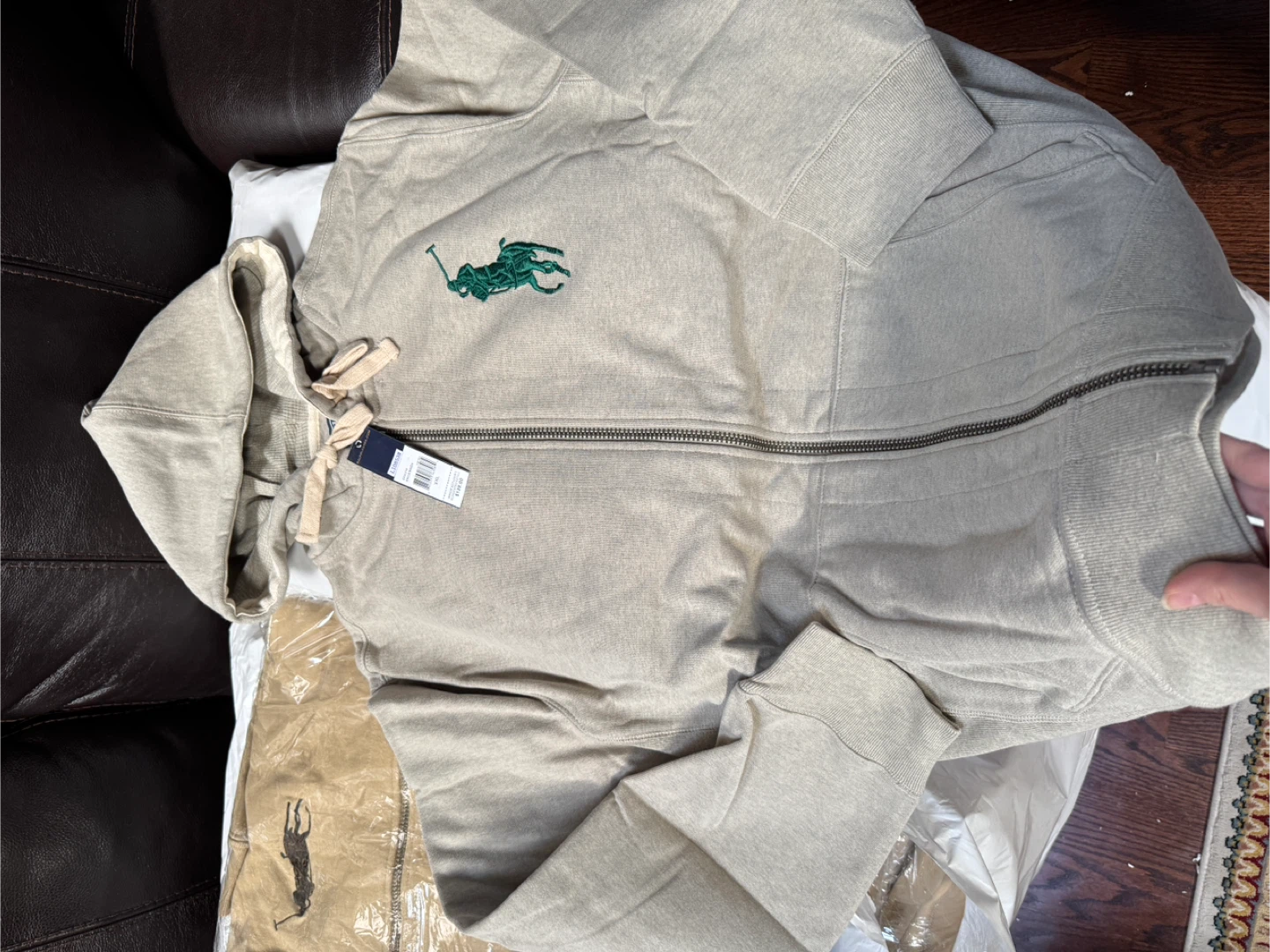 Polo Ralph Lauren Zip-Up Hoodie Tan XL - photo 5