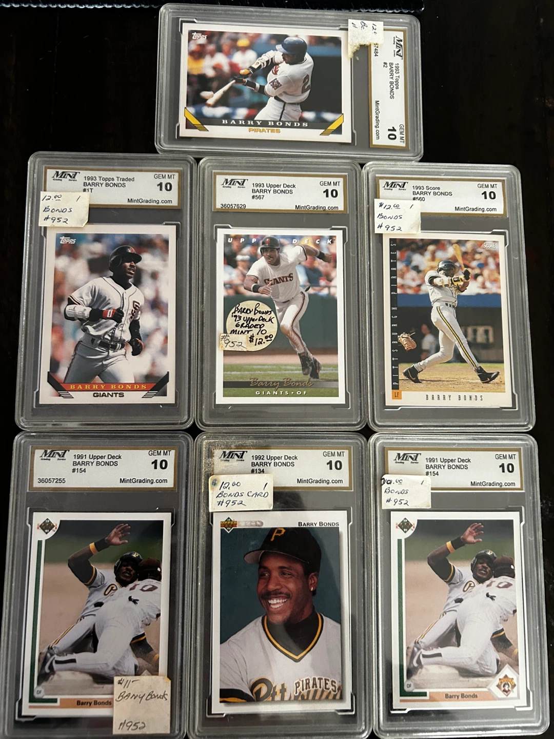 Collection of Barry Bonds Baseball Cards