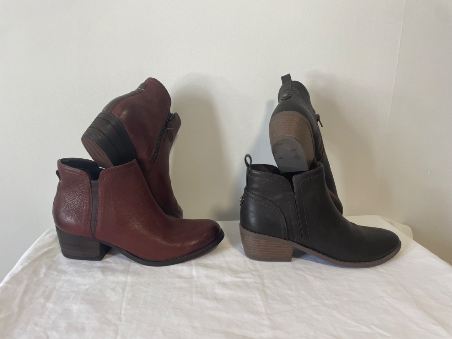 Clarks Boots-6.5 Brown, Guess Boots-7 Chocolate Brown
