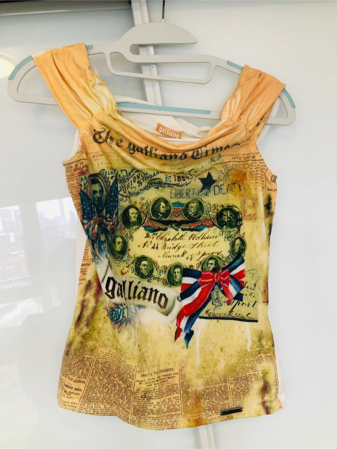 Galliano Graphic Print Off-the-Shoulder Top - photo 2