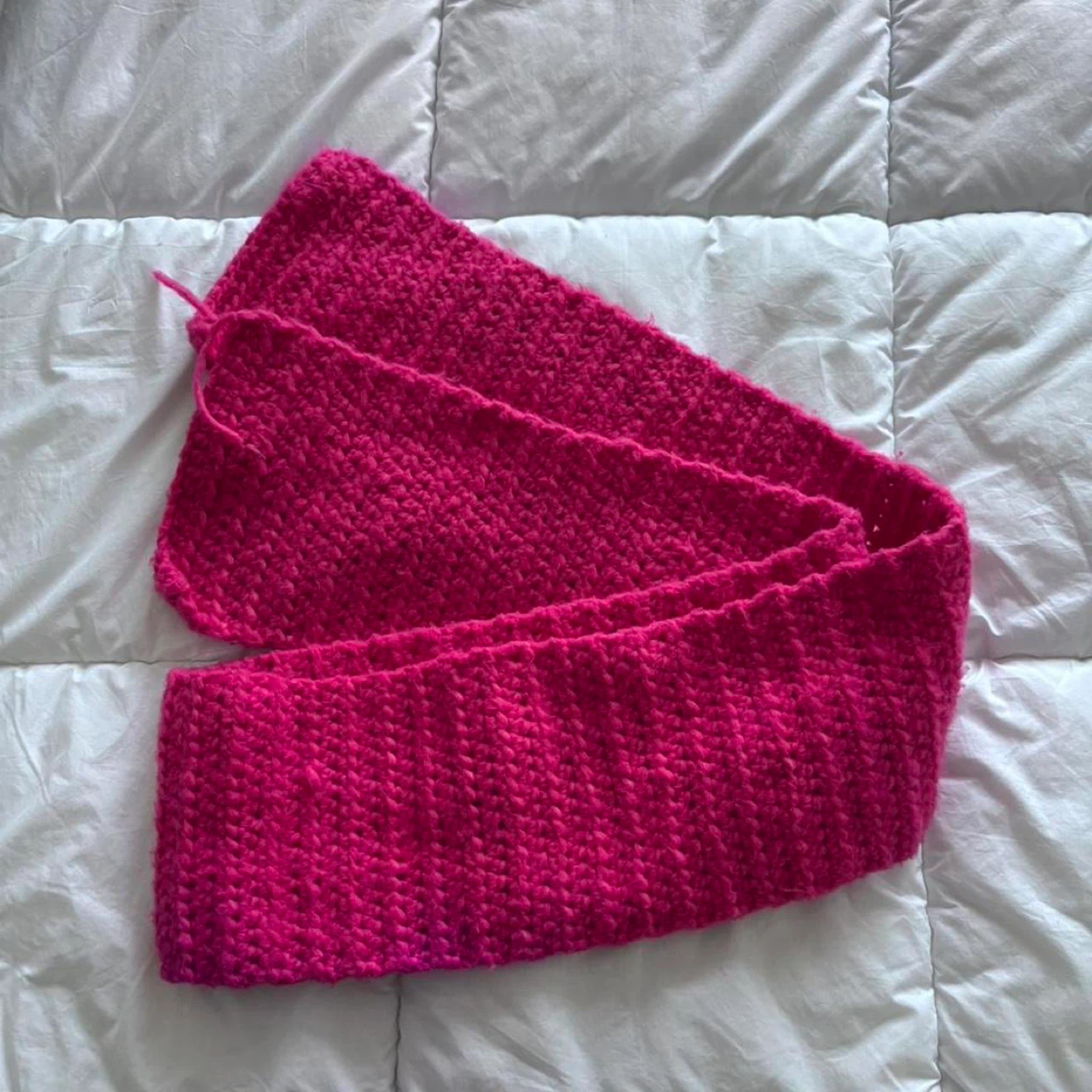Crocheted hot pink Scarf