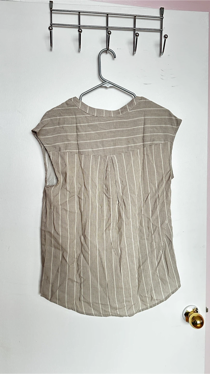 Ardene Basic Neutral Striped Blouse - Size Medium - photo 2