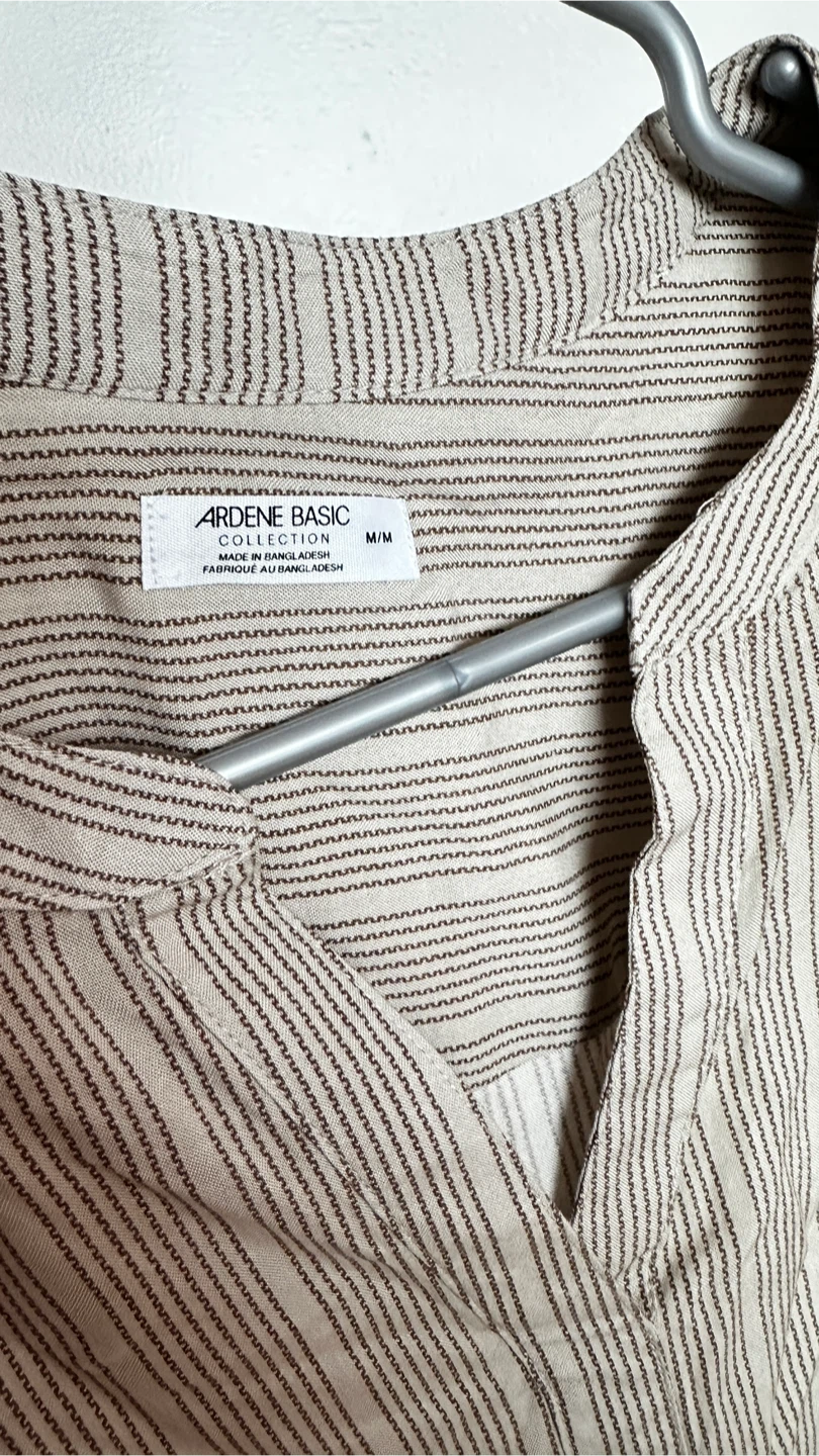 Ardene Basic Neutral Striped Blouse - Size Medium - photo 3