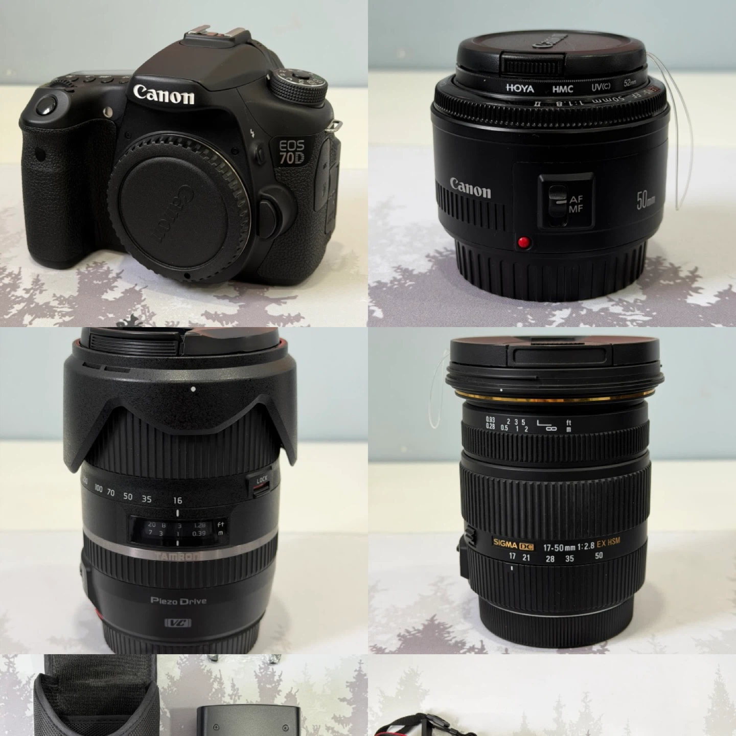 Canon EOS 70D Bundle + 3 Lenses + Extras (Mint, Low Shutter)