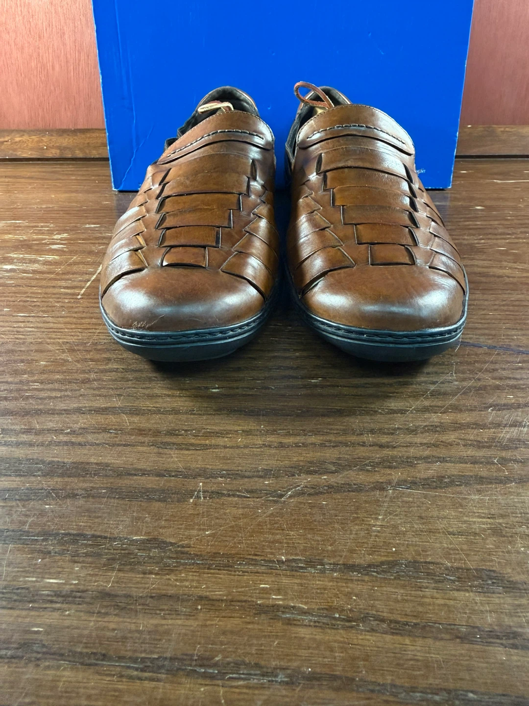 Bragano Woven Leather Slip-On Loafer Shoe Mens Sz 12M Italy - photo 5