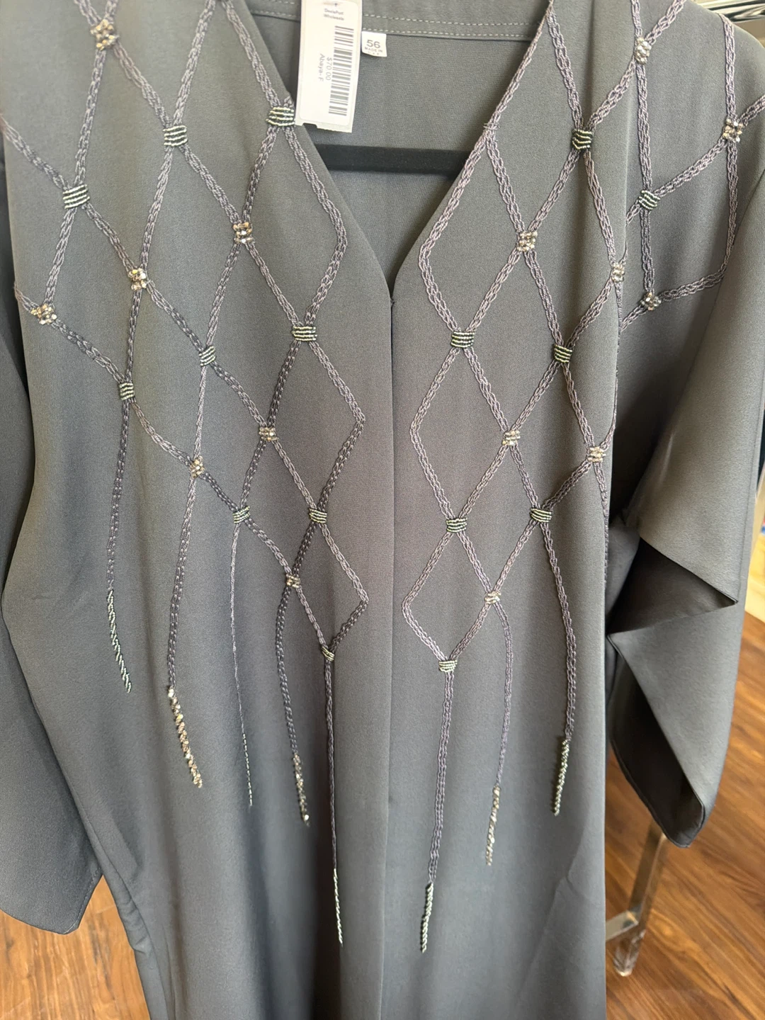 Grey Embellished Abaya - photo 2